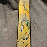 Minimalist 60s brass wall light with 3 sockets by Beisl Leuchte, Germany