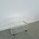 Space age plexiglas trolley met messing