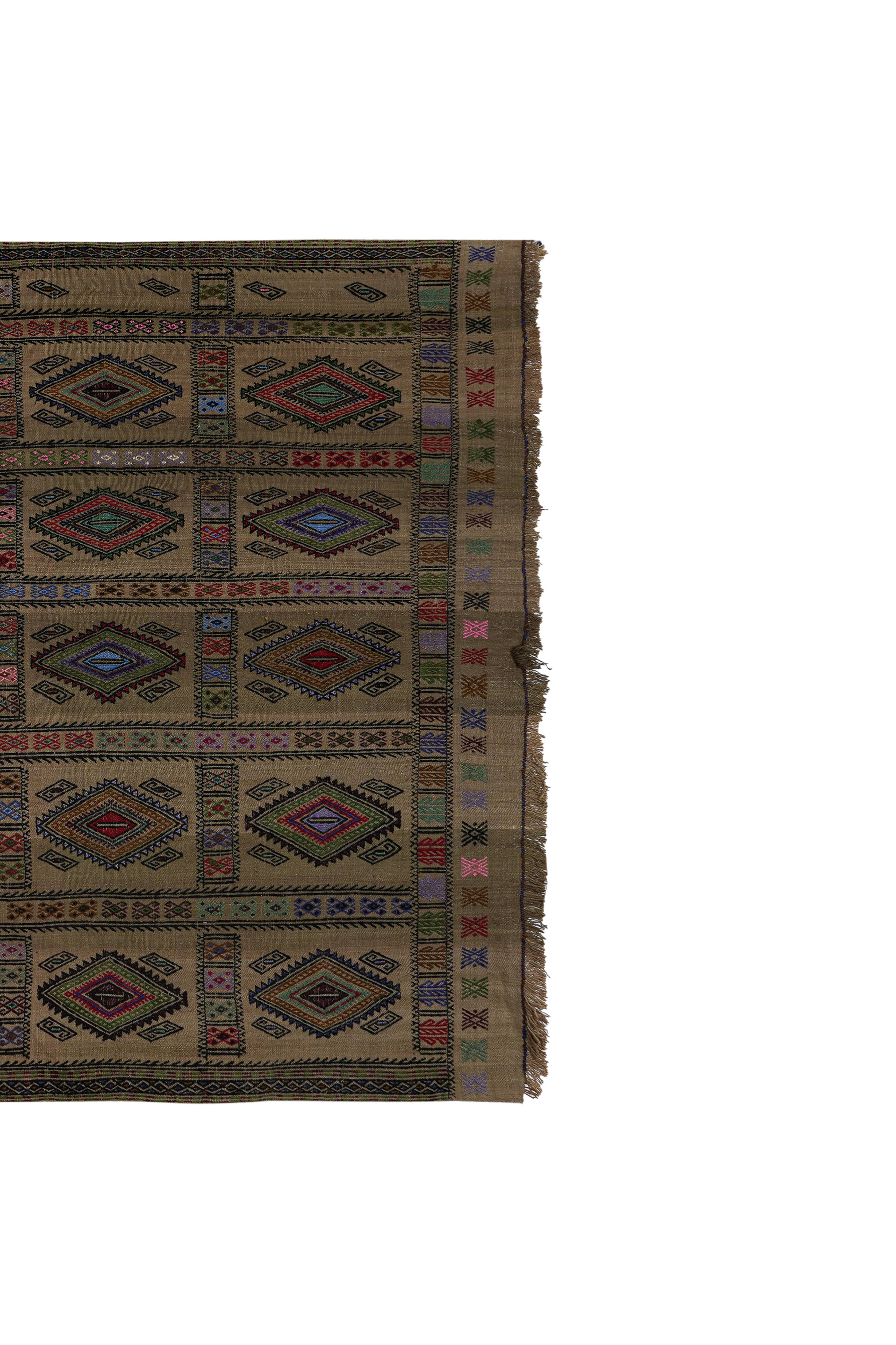 Vintage Turkish Oushak Handwoven Rug 173x236 cm
