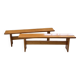 Paire de bancs en pin Charlotte Perriand Les arcs