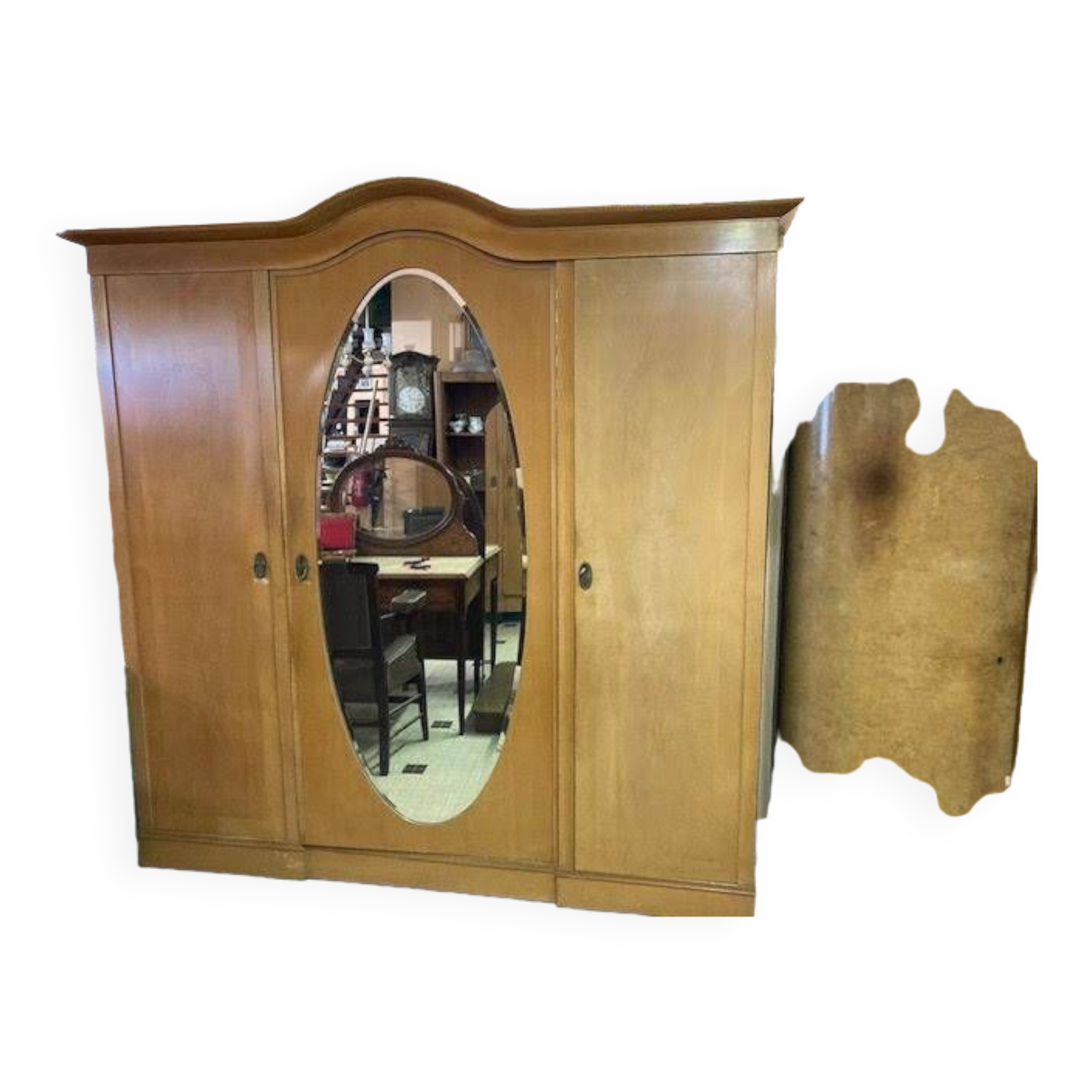 Large art deco 3-door wardrobe