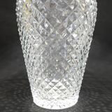 Large baluster vase in cut crystal