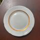 Set of 6 dessert plates in Berry porcelain – White and gold