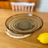 Vintage smoked glass bowl
