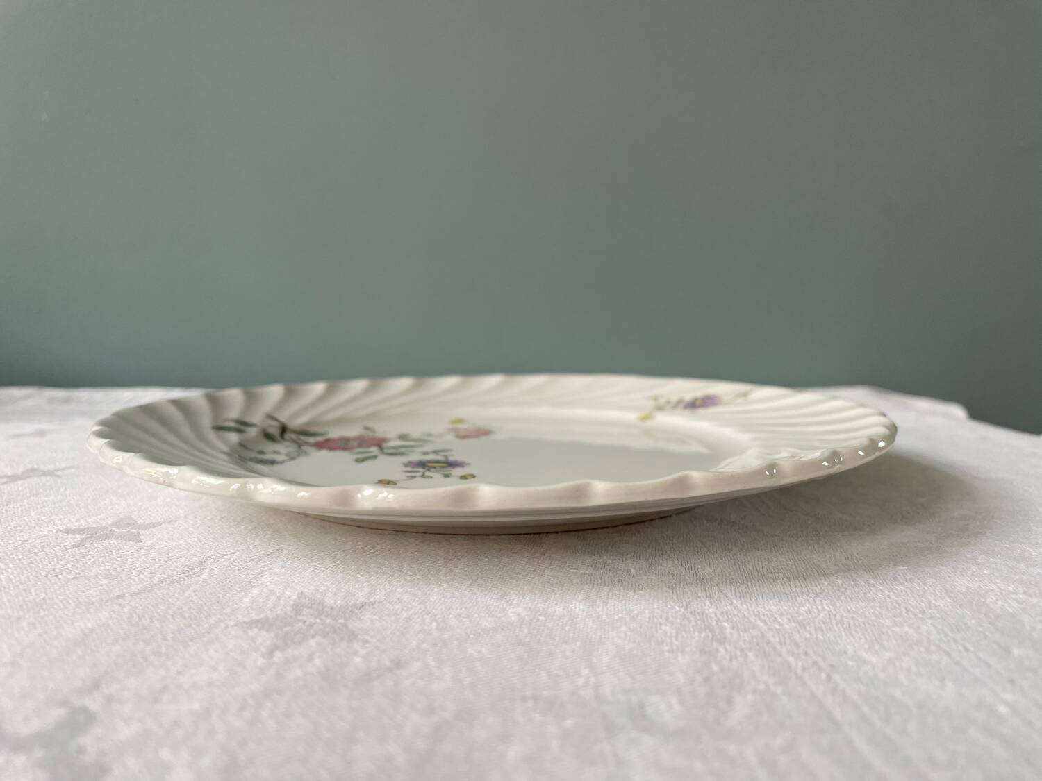Set of 11 vintage Lunéville earthenware dessert plates