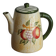 Vintage yellow and green ceramic coffee pot
