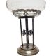 Art Deco Polish silver crystal bowl on stand, 1930s