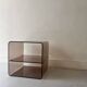 Smoked plexiglass side table/bedside table, M. Dumas for Roche Bobois 1970