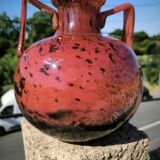 Glass paste vase with gold inclusion Daum 1930