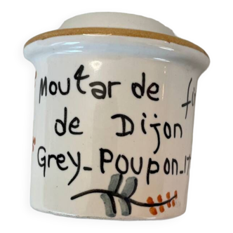 Gray poupon mustard pot
