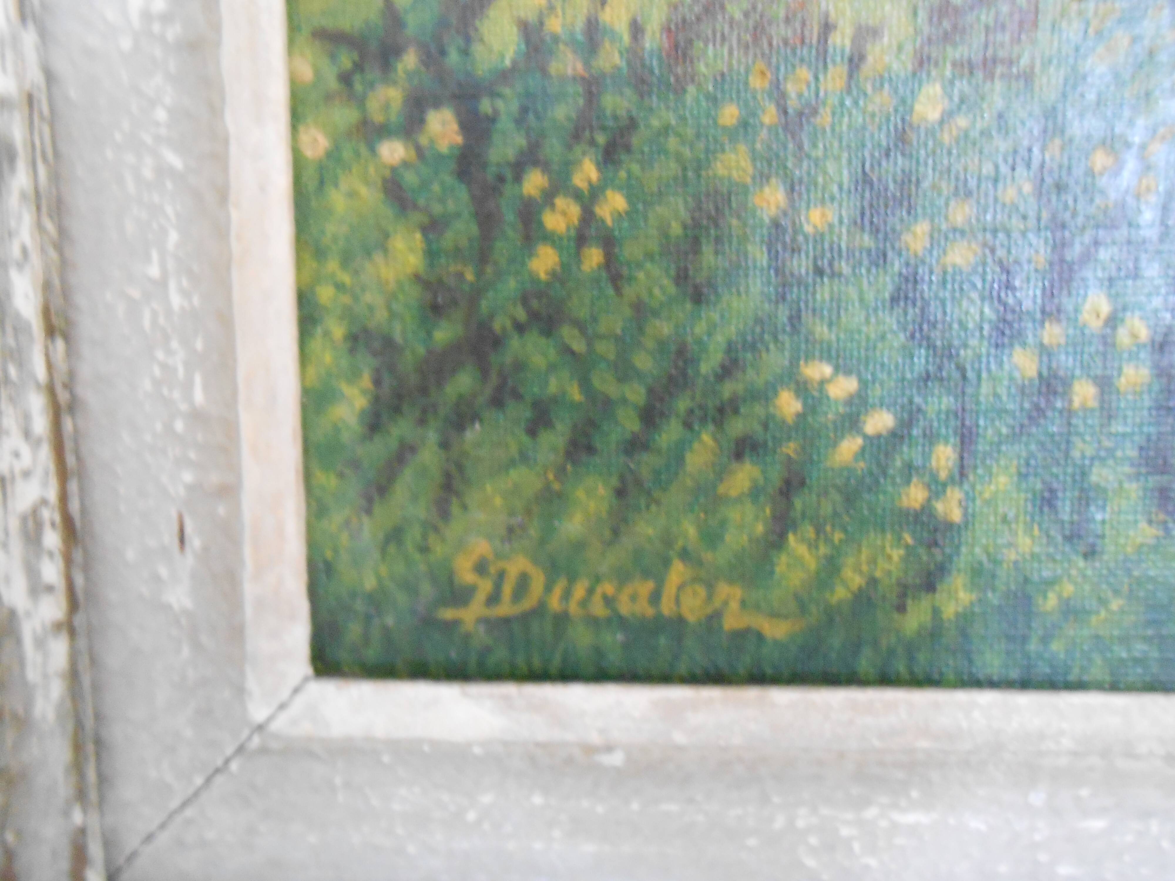 Countryside landscape, oil painting