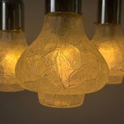 Cascade lamp with 3 glass and chrome shades by WILA, 1960s, Germany