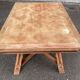 Renovated 1930s Spanish extendable dining table in oak.