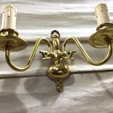 Pair of appliques 2 bronze lights in Dutch style