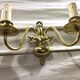 Pair of appliques 2 bronze lights in Dutch style