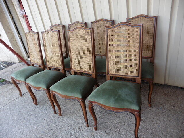 Set of 8 chairs back canned, seat very comfortable