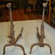 Pair of wrought iron chenets
