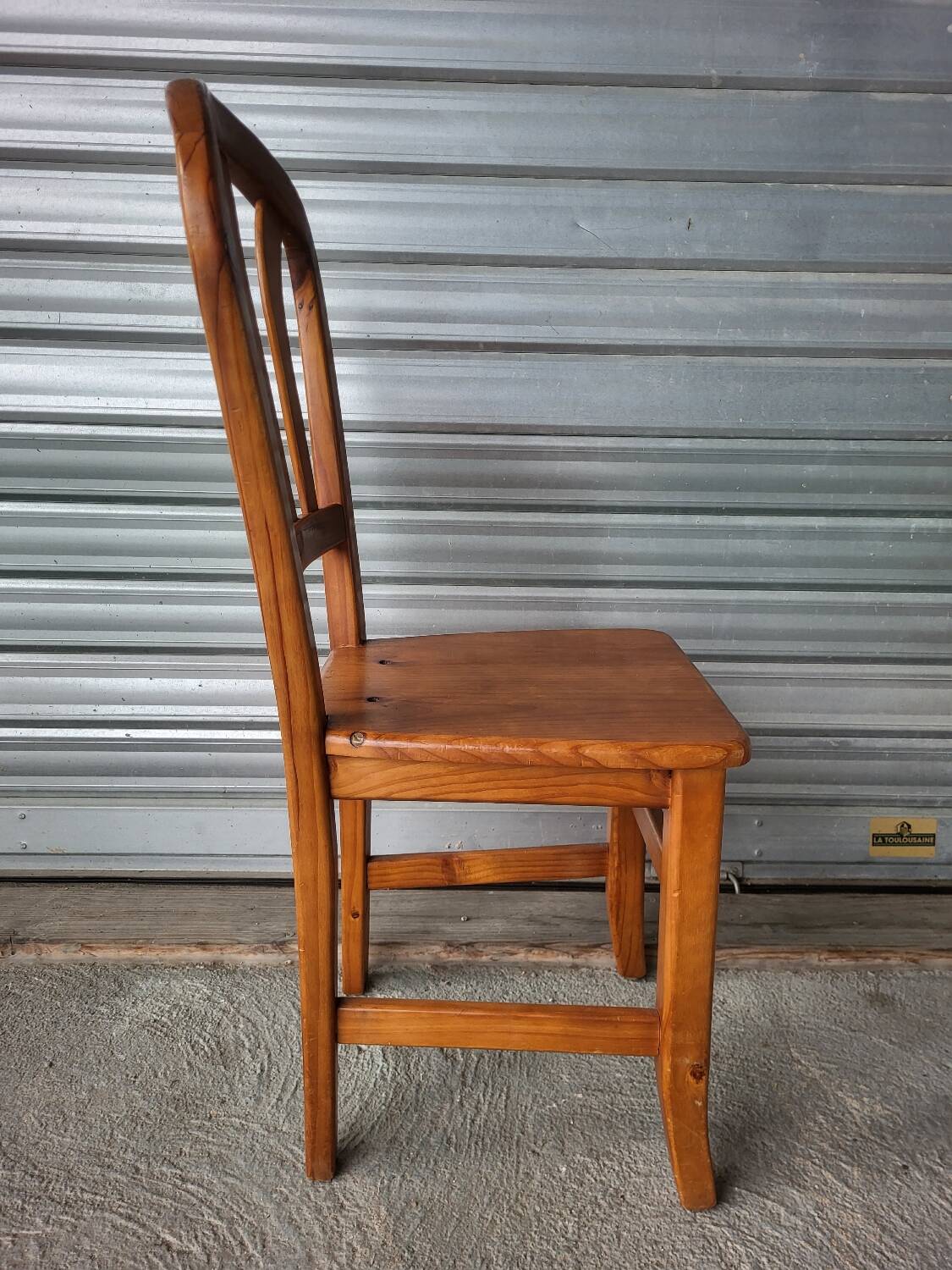 Set of 4 vintage solid wood chairs
