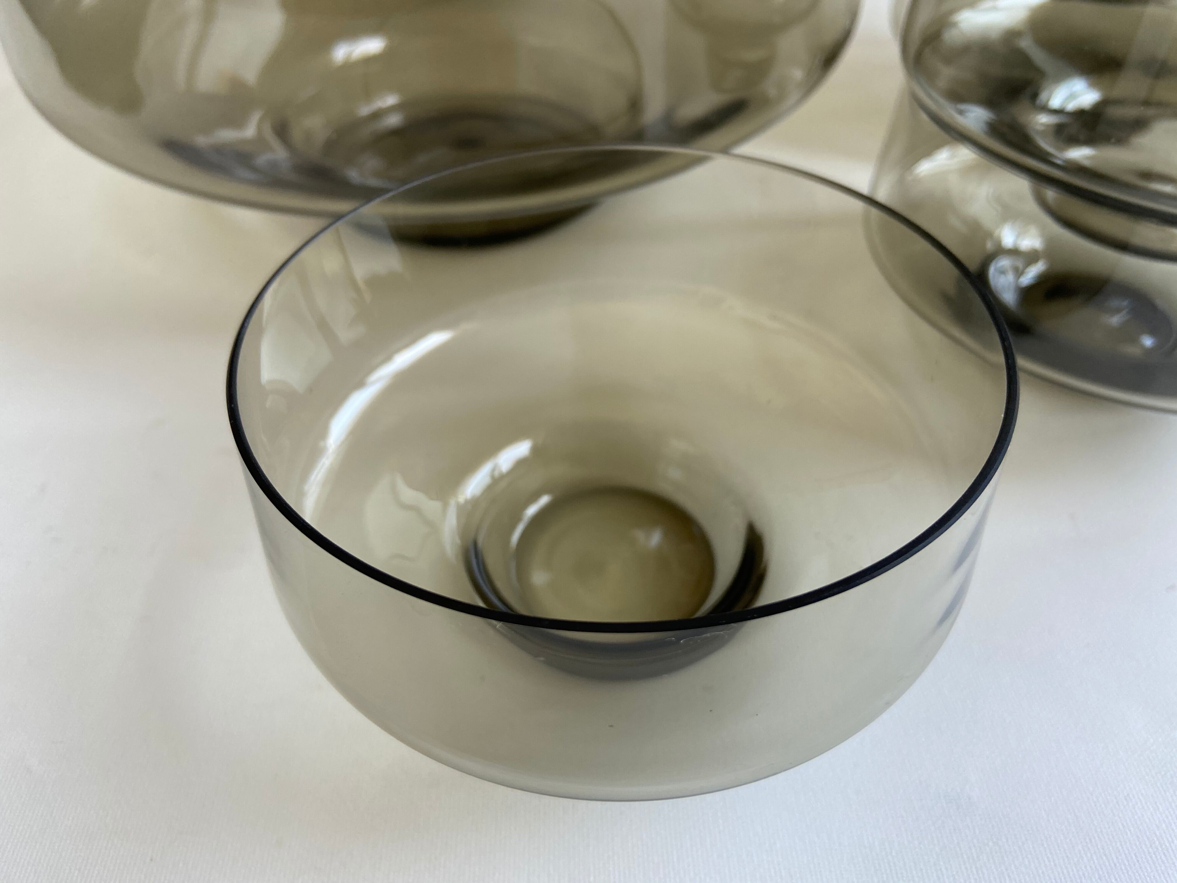 Smoked glass dessert service