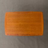 Danish teak side table with pull out tray
