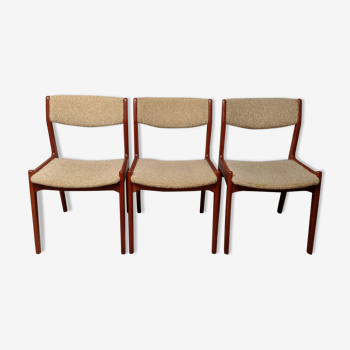 Suite de 3 chaises vintage scandinaves