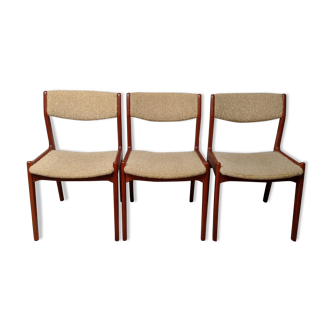 Suite de 3 chaises vintage scandinaves