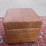 Leather ottoman chest