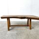 Vintage wooden brutalist coffee table, 1960s