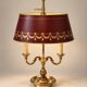 Bouillotte lamp Lucien Gau Paris in gilded bronze