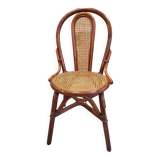 Vintage rattan and cane bistro chair