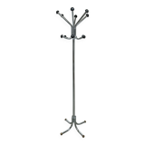 Coat rack with 12 chrome and black plastic hooks, 1960, 2m.