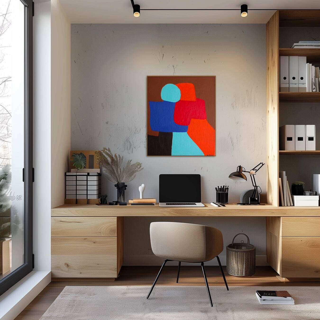 A hug original painting on stretched canvas 65x54cm