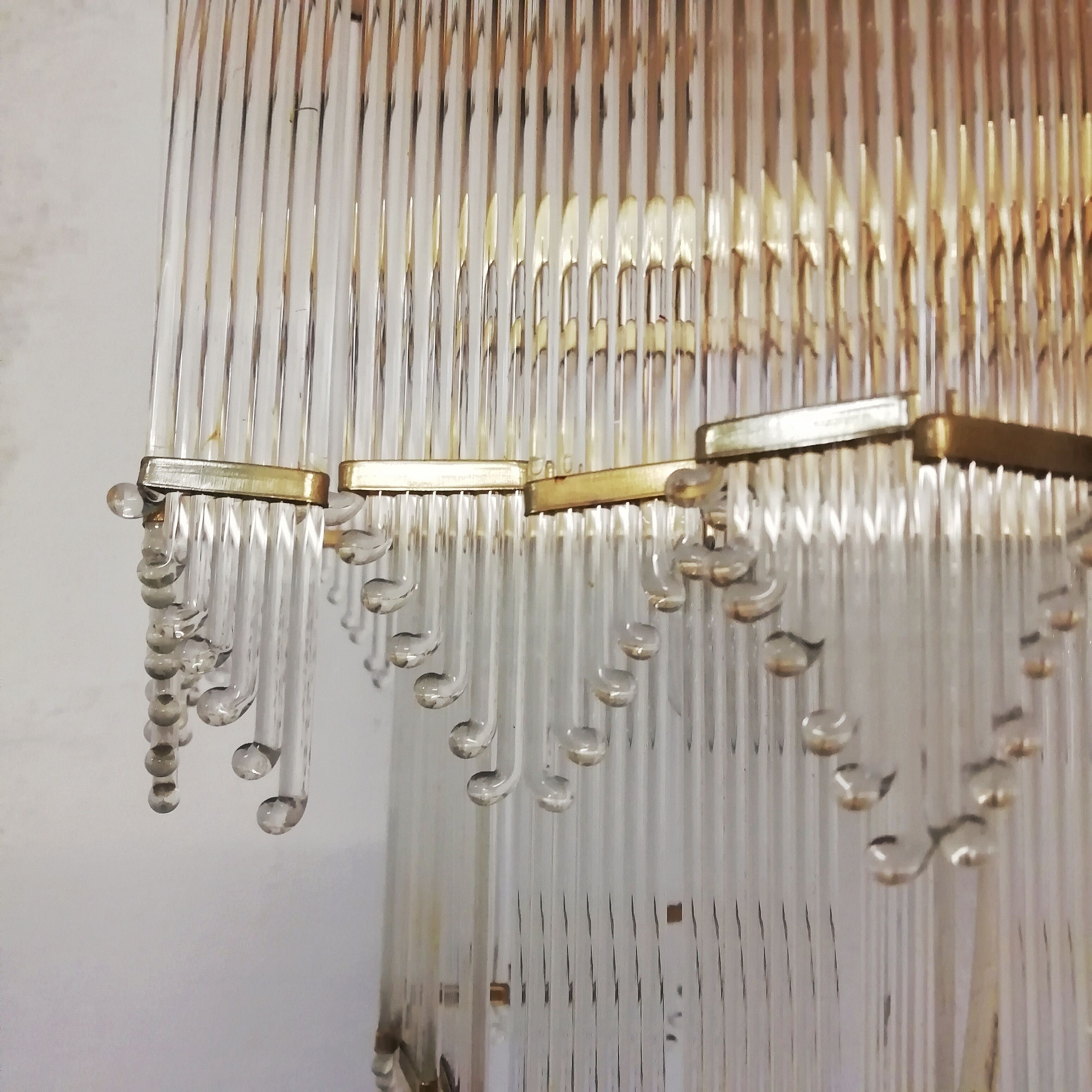 Lamp glass wall lamp 1980