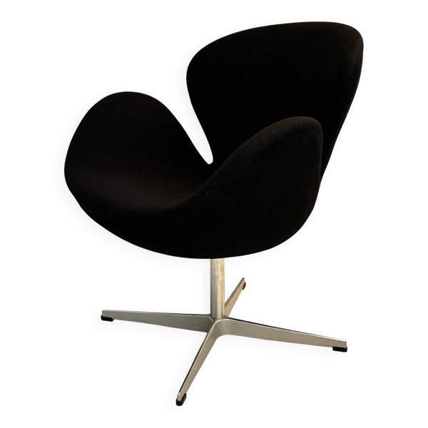 Fauteuil Pivotant Noir Style ''Swan