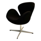 Fauteuil Pivotant Noir Style "Swan"