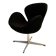 Fauteuil Pivotant Noir Style "Swan"