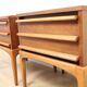 A pair of Vintage Mid-century style Lane 'Rhythm' bedside tables in walnut