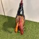 Ceramic sculpture of a rooster from Bavent, glazed terracotta, 1960.