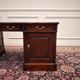 Classic English partner desk green leather