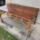 Vintage rattan dining table 70s