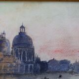 Watercolor of Venice Signed Dorsoduro