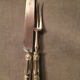 Cutting service knife handles silver Minerve style Rocaille Louis XV