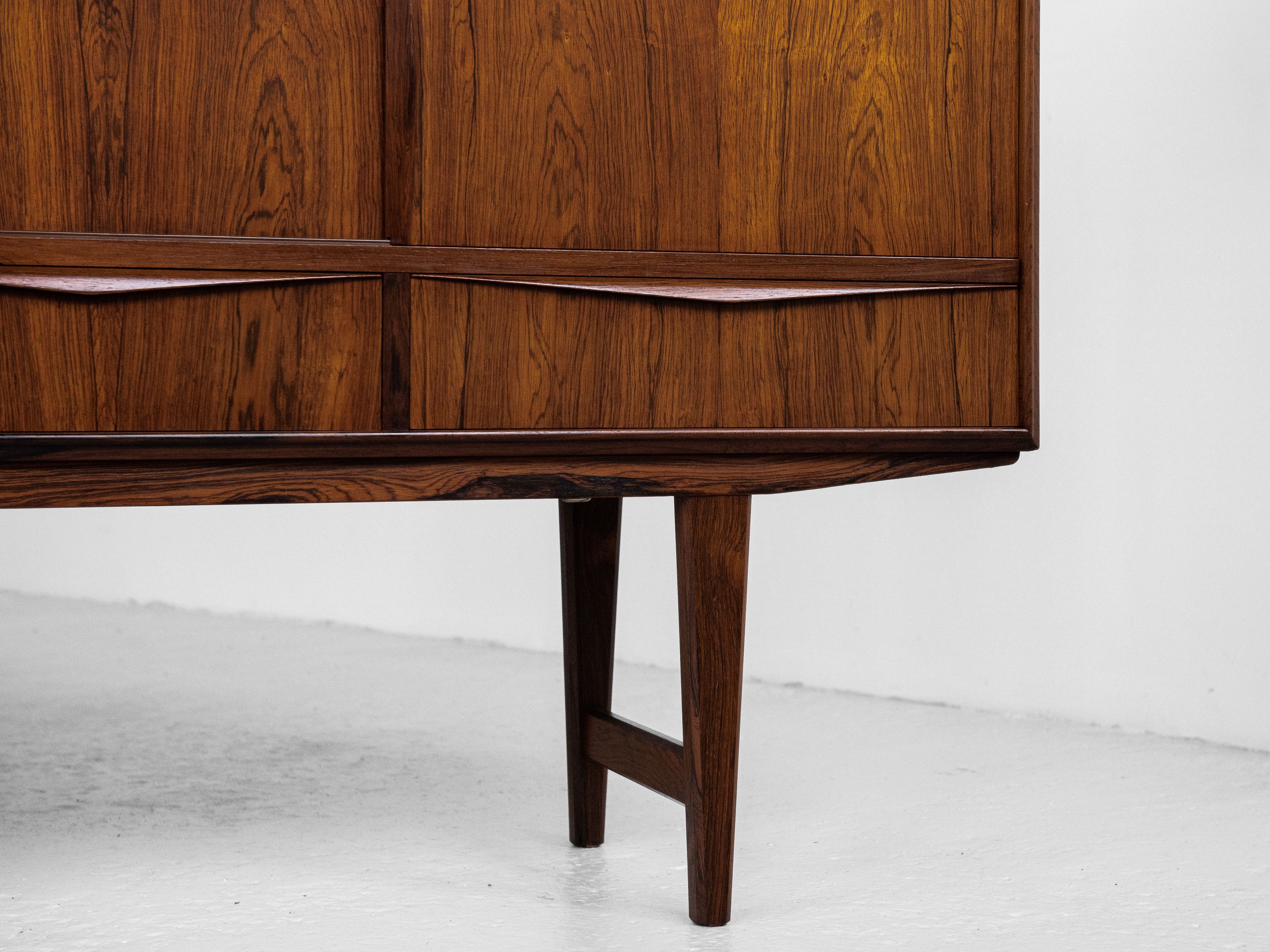 Danish highboard in rosewood by E.W. Bach for Sejling Skabe 1960s