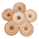 6 dessert plates, Creil and Montereau – Pansy model.