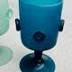 Iranian stemmed glasses in blown glass 1960