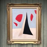 Peinture abstraite sur panneau