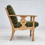 1970s, Danish design, oak wood armchair in furniture wool, original condition.