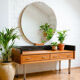 Vintage dressing table with a giant mirror.