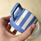 Large cup and saucer fox trott sarreguemines 1930s