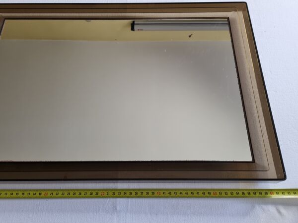Miroir vintage gilac rectangulaire, années 70, 60 x 40 cm